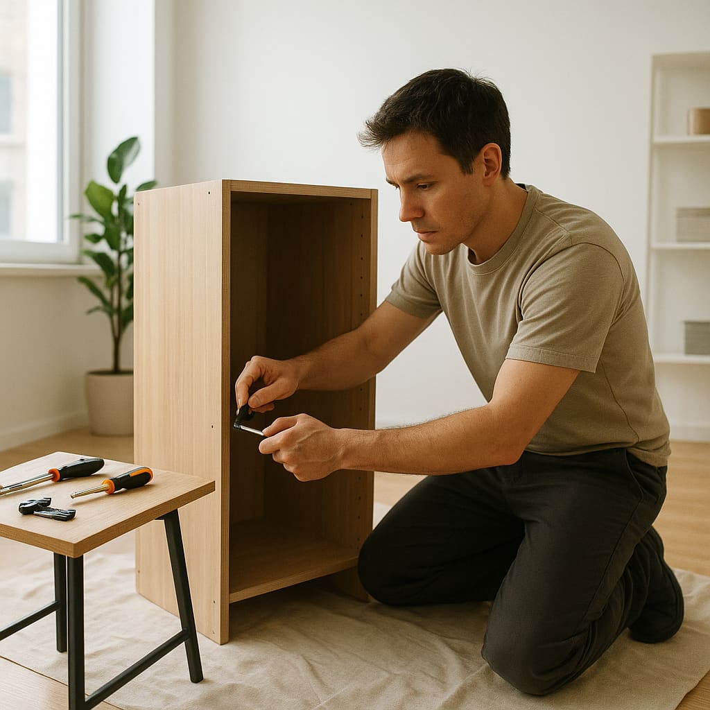 Fachgerechte Möbelmontage in einer hellen Wohnung in Zürich