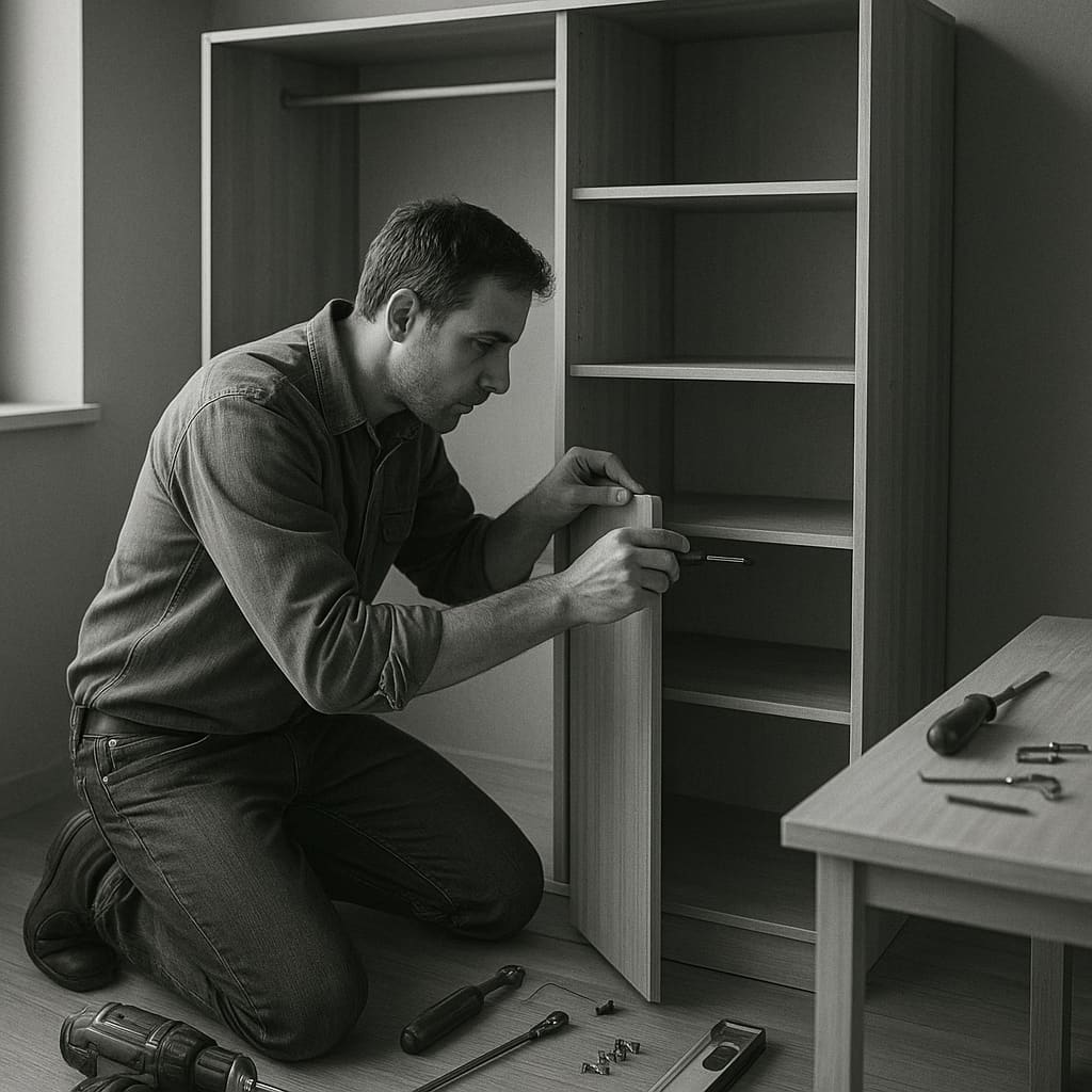 Präziser Aufbau von Schrank- und Regalsystemen